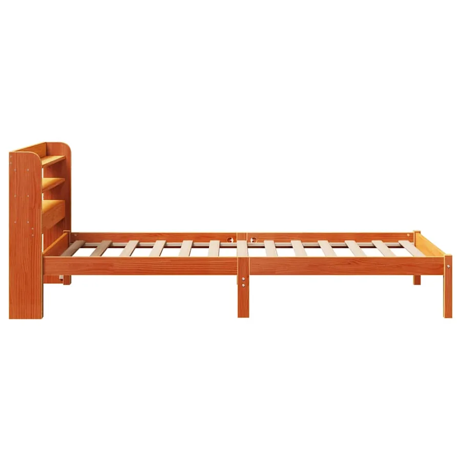 Cadre de lit avec tête de lit sans matelas cire marron 75x190cm - 7