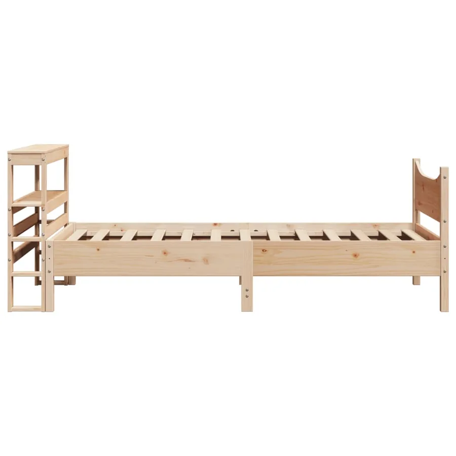 Cadre de lit avec tête de lit 75x190 cm bois de pin massif - 7