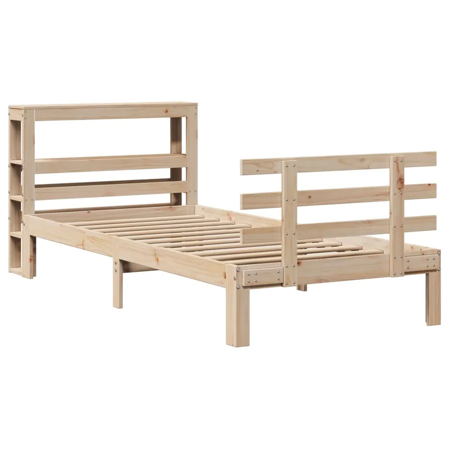 Cadre de lit avec tête de lit sans matelas 75x190 cm - 3