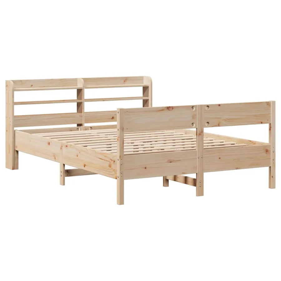 Cadre de lit sans matelas 150x200 cm bois de pin massif - 3