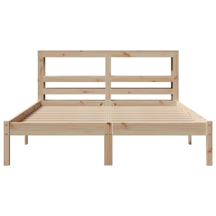 Cadre de lit sans matelas 160x200 cm bois massif de pin - 4