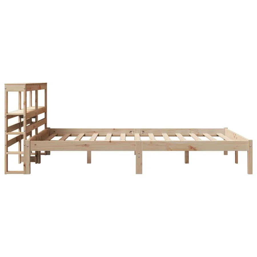 Cadre de lit sans matelas 160x200 cm bois massif de pin - 5