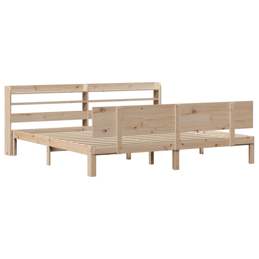 Cadre de lit avec tête de lit sans matelas 200x200 cm - 3