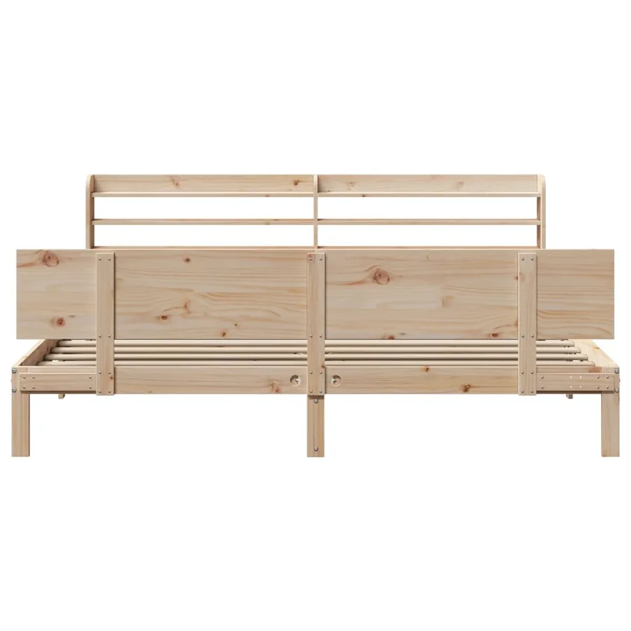 Cadre de lit avec tête de lit sans matelas 200x200 cm - 4