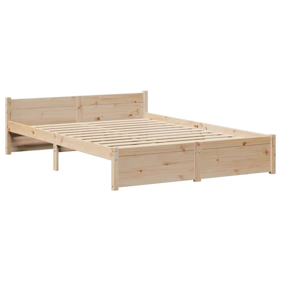Cadre de lit et tête de lit sans matelas 135x190 cm - 5