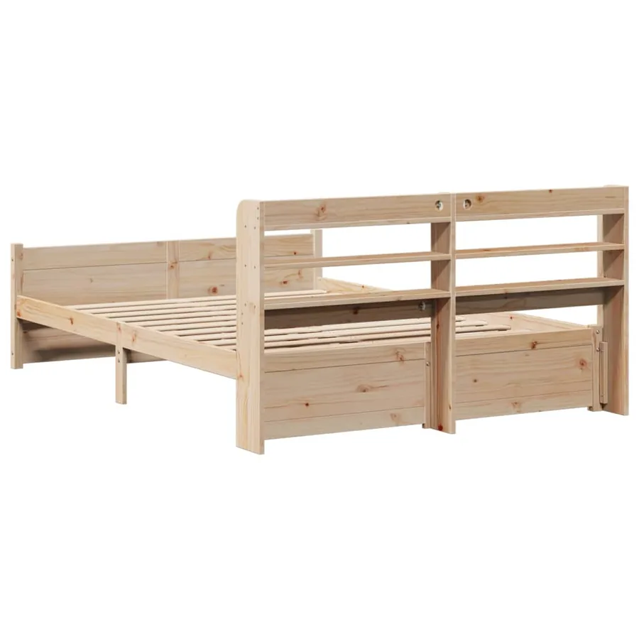 Cadre de lit et tête de lit sans matelas 135x190 cm - 8