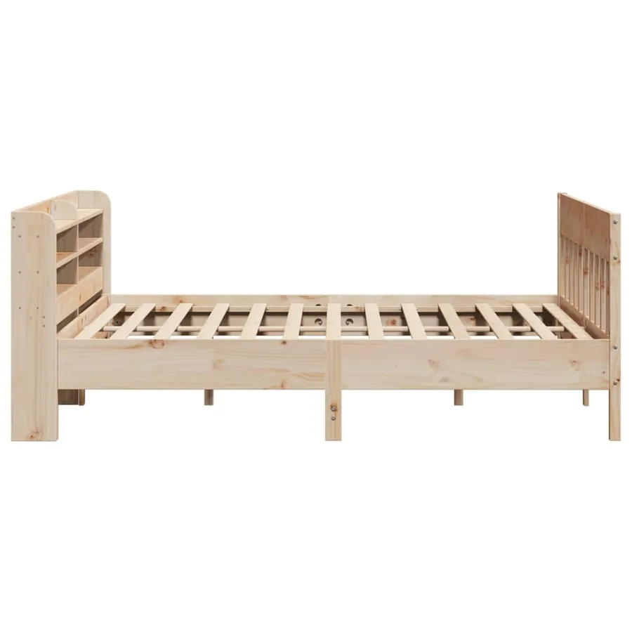 Cadre de lit sans matelas 200x200 cm bois massif de pin - 5