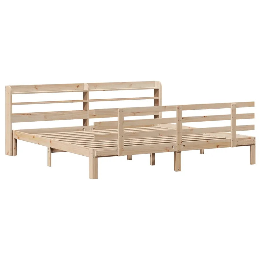 Cadre de lit avec tête de lit sans matelas 200x200 cm - 3