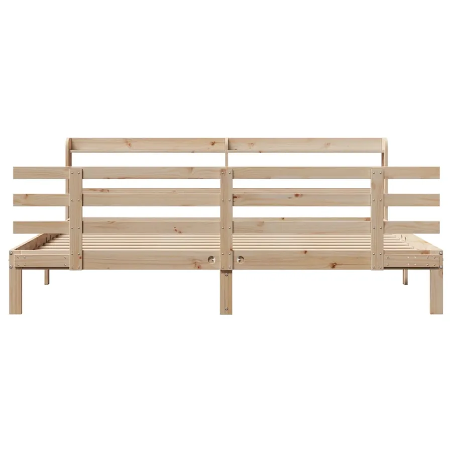 Cadre de lit avec tête de lit sans matelas 200x200 cm - 4