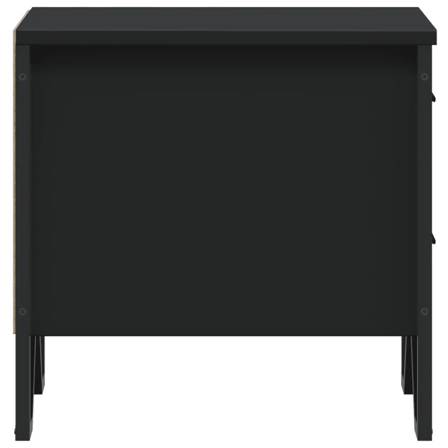 Table de chevet noir 40x41x40 cm bois d’ingénierie - 7