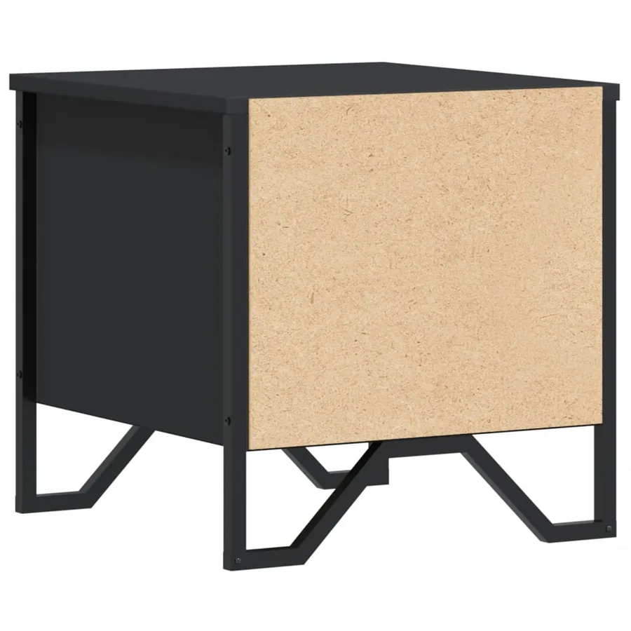 Table de chevet noir 40x41x40 cm bois d’ingénierie - 8