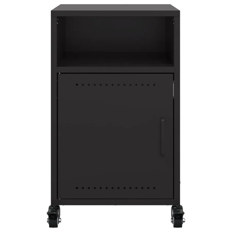 Table de chevet noir 36x39x59 cm acier - 6