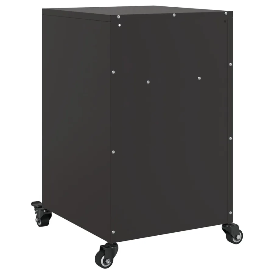 Table de chevet noir 36x39x59 cm acier - 8