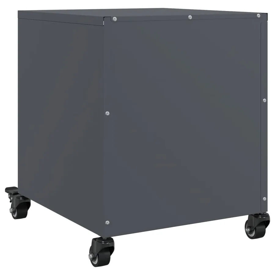 Tables de chevet 2 pcs anthracite 36x39x43,5 cm acier - 8