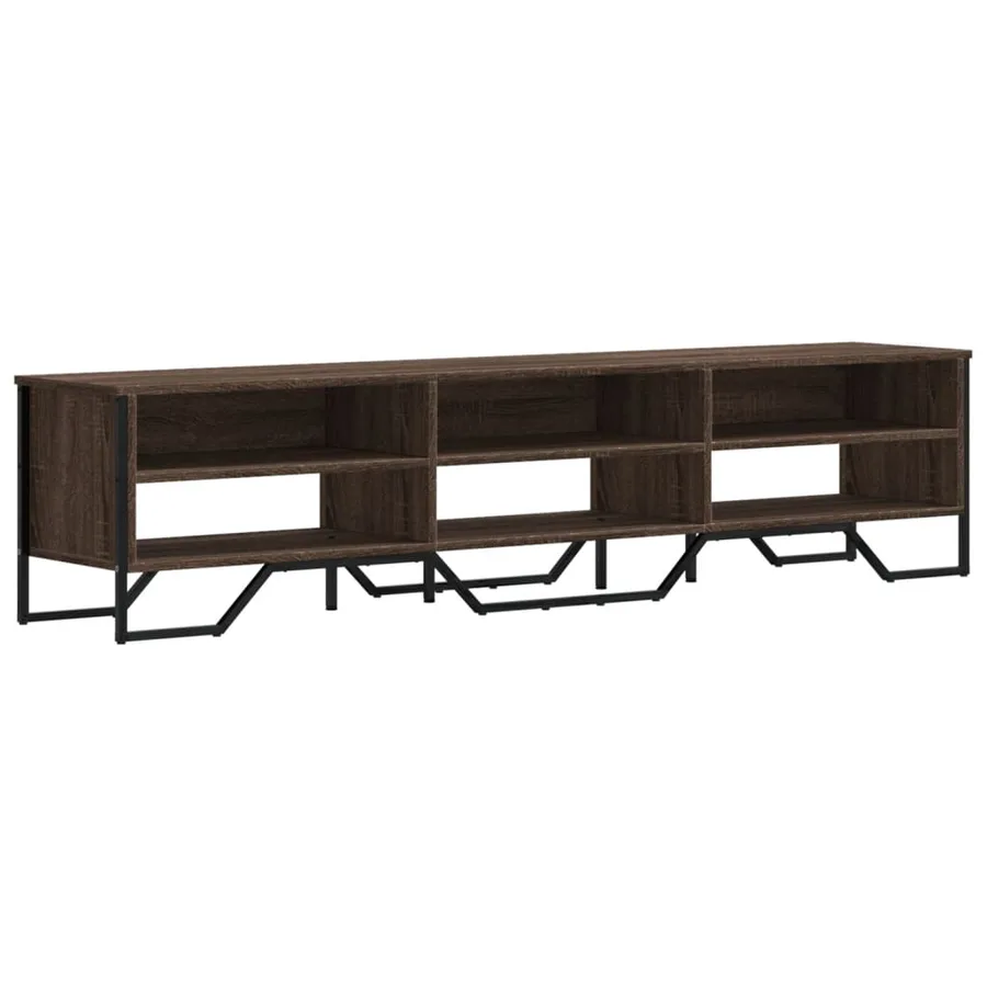 Meuble TV chêne marron 180x34x41 cm bois d'ingénierie - 2