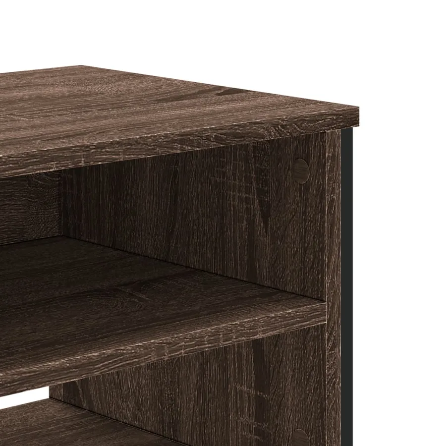 Meuble TV chêne marron 180x34x41 cm bois d'ingénierie - 7