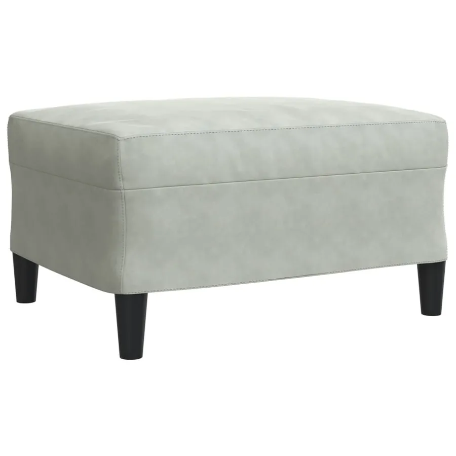 Ensemble de canapés 3 pcs avec coussins Gris clair Velours - 6