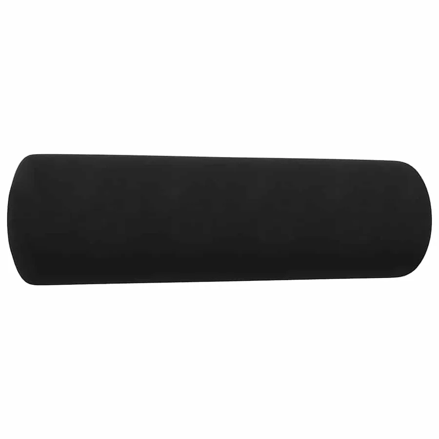 Ensemble de canapés 3pcs et coussins et traversins noir velours - 7