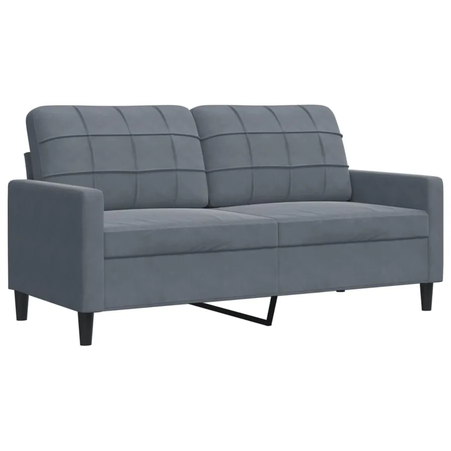 Ensemble de canapés 4 pcs avec coussins et traversins velours - 5