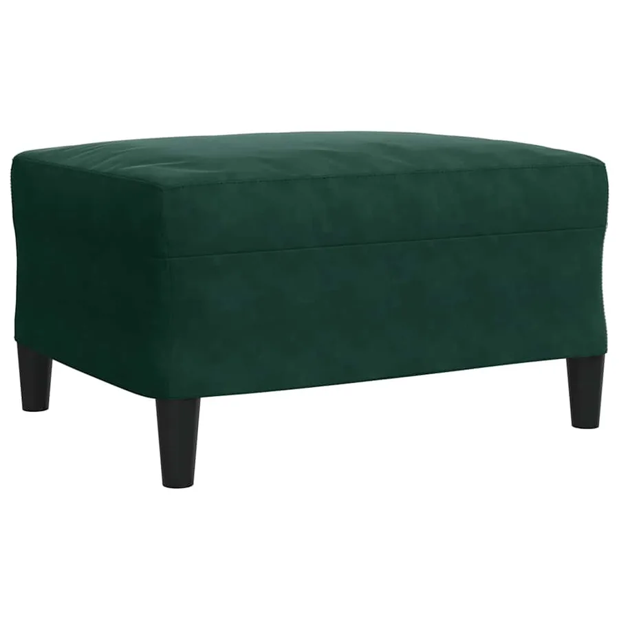 Ensemble de canapés 4 pcs avec coussins Vert foncé Velours - 7