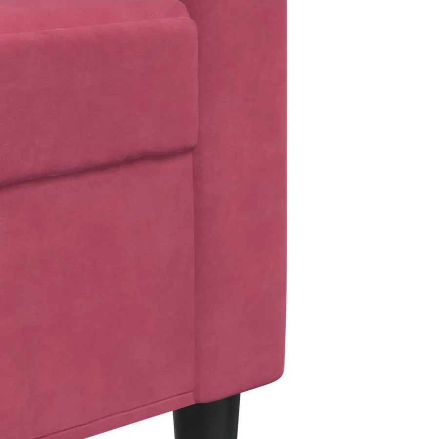Ensemble de canapés 2 pcs avec coussins et traversins velours - 7