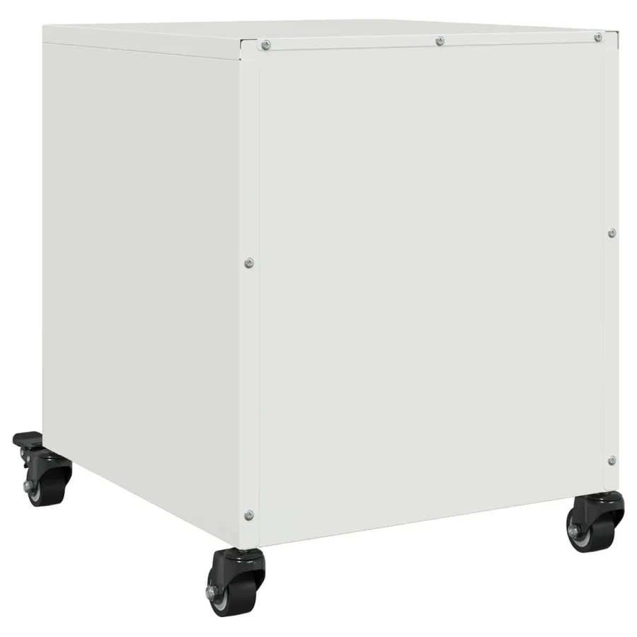 Table de chevet blanc 36x39x43,5 cm acier - 8