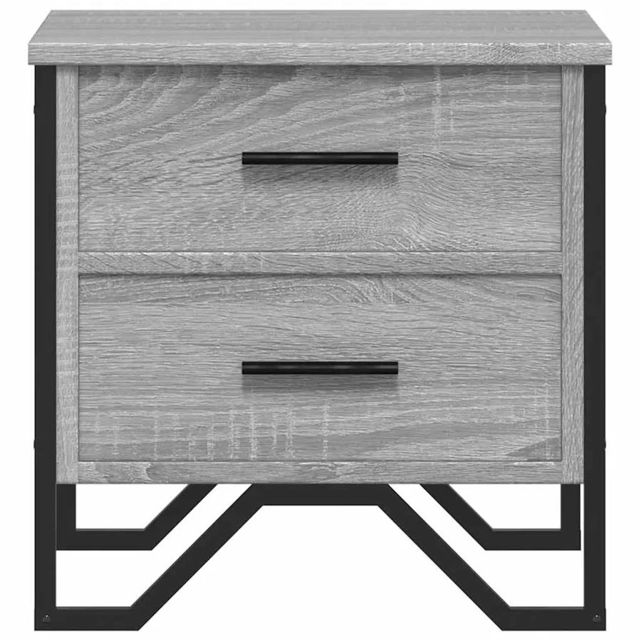 Table de chevet sonoma gris 40x41x40 cm bois d'ingénierie - 5