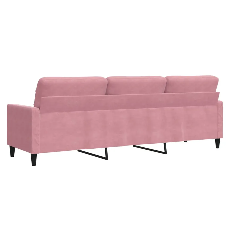 Canapé à 3 places Rose 210 cm Velours - 6