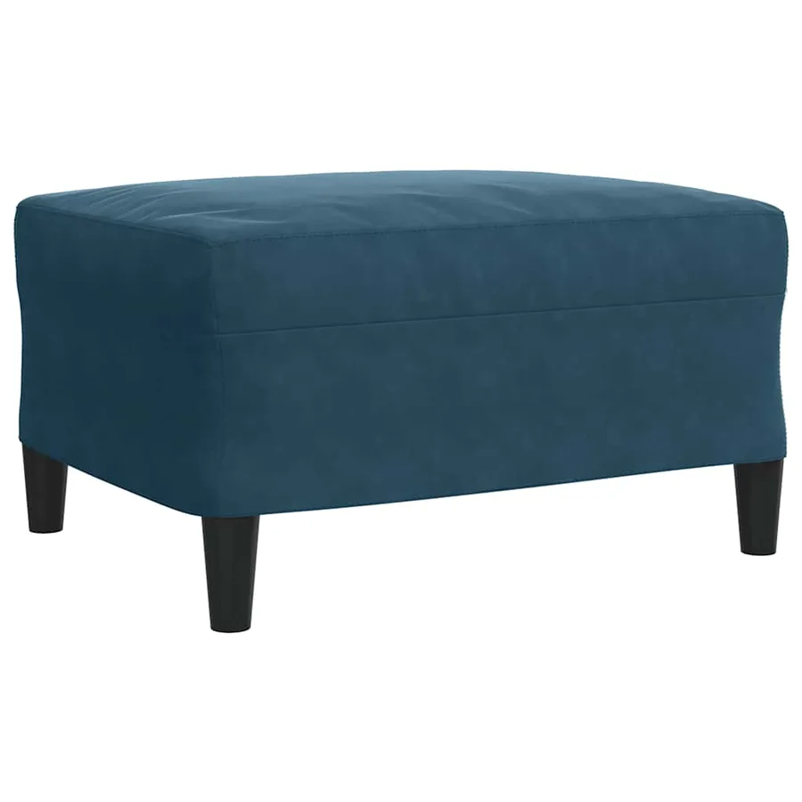 Ensemble de canapés 3pcs et coussins et traversins bleu velours - 6