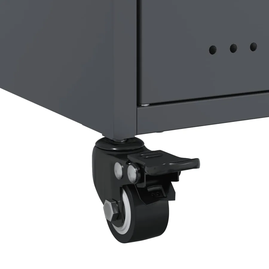 Tables de chevet 2 pcs anthracite 36x39x59 cm acier - 12