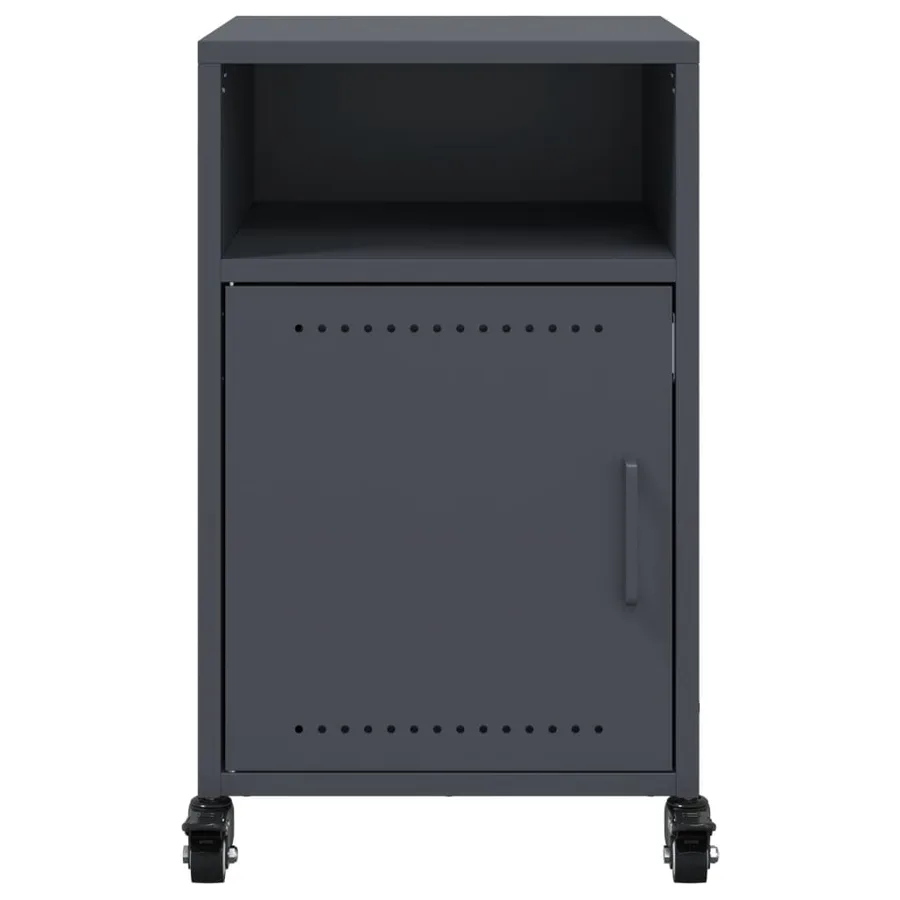 Tables de chevet 2 pcs anthracite 36x39x59 cm acier - 5