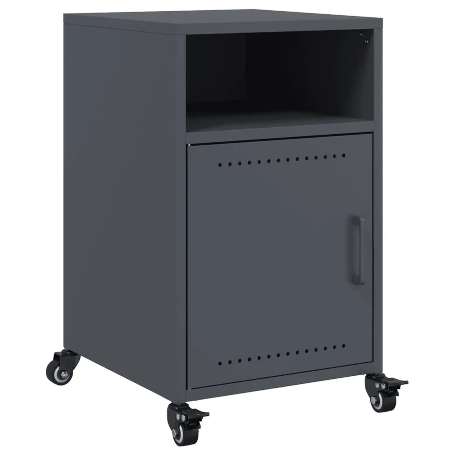 Tables de chevet 2 pcs anthracite 36x39x59 cm acier - 6