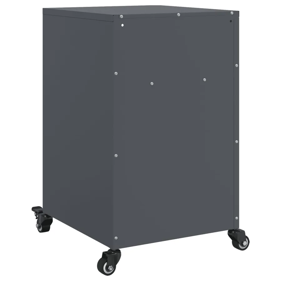 Tables de chevet 2 pcs anthracite 36x39x59 cm acier - 8