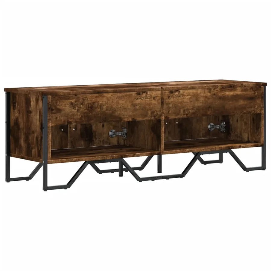 Meuble TV chêne fumé 122x34x41 cm bois d'ingénierie - 6