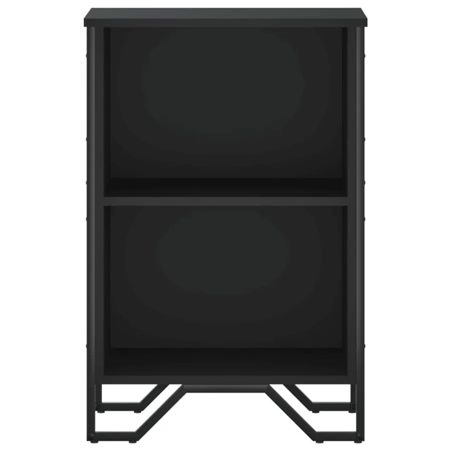 Bibliothèque noir 50x31x74,5 cm bois d'ingénierie - 4