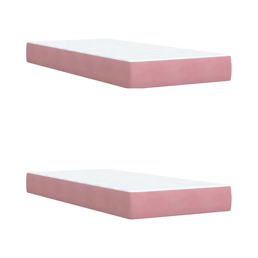 Sommier à lattes de lit avec matelas Rose 200x200 cm Velours - 11