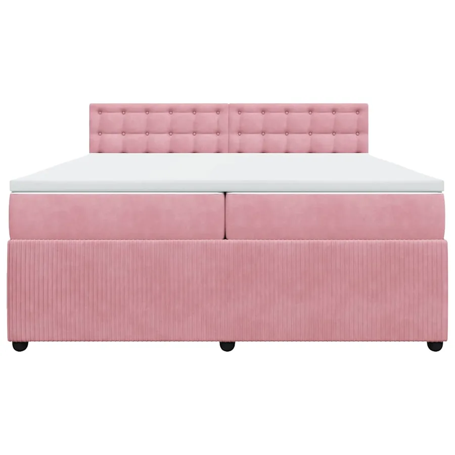 Sommier à lattes de lit avec matelas Rose 200x200 cm Velours - 6