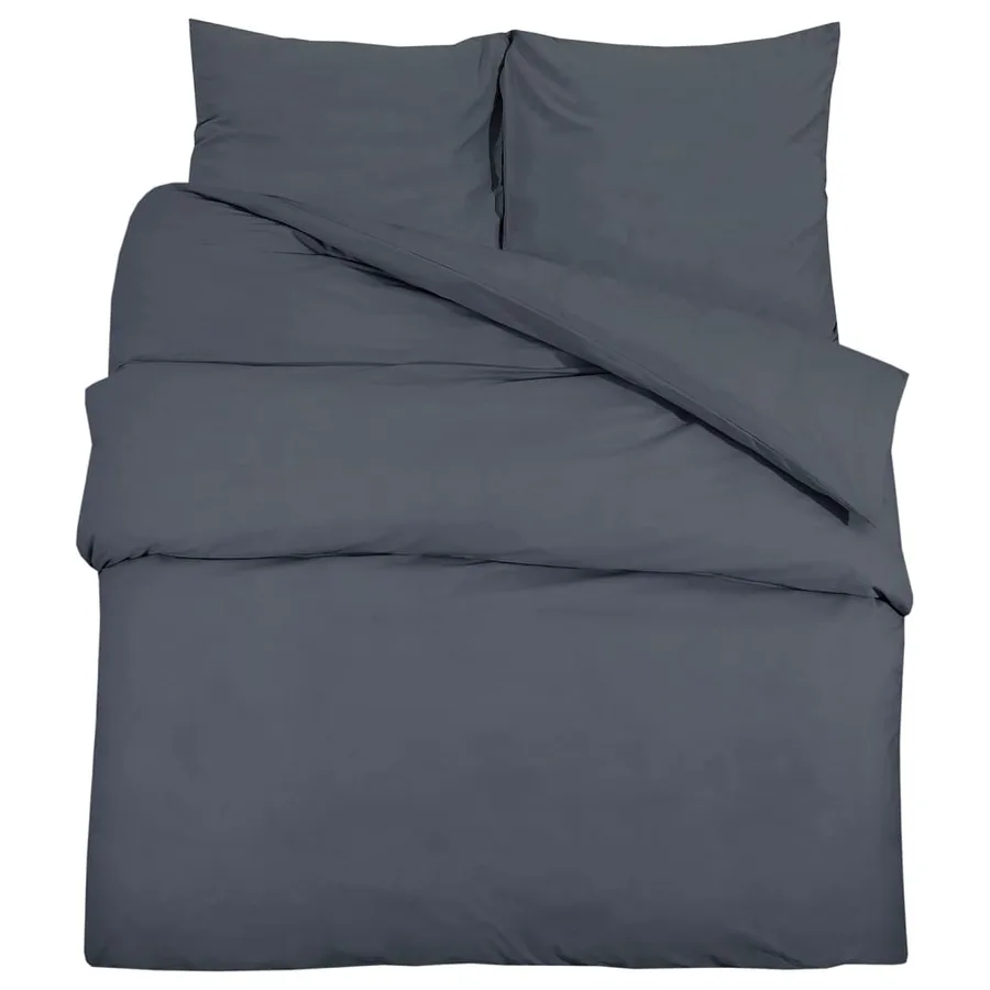 Ensemble de housse de couette Anthracite 140x200 cm Coton - 2