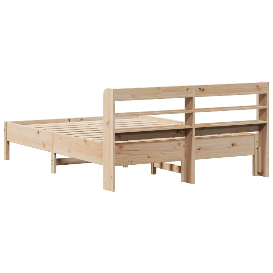 Cadre de lit sans matelas 160x200 cm bois massif de pin - 6