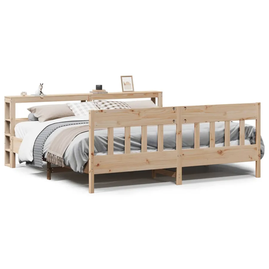 Cadre de lit sans matelas 180x200 cm bois massif de pin - 2