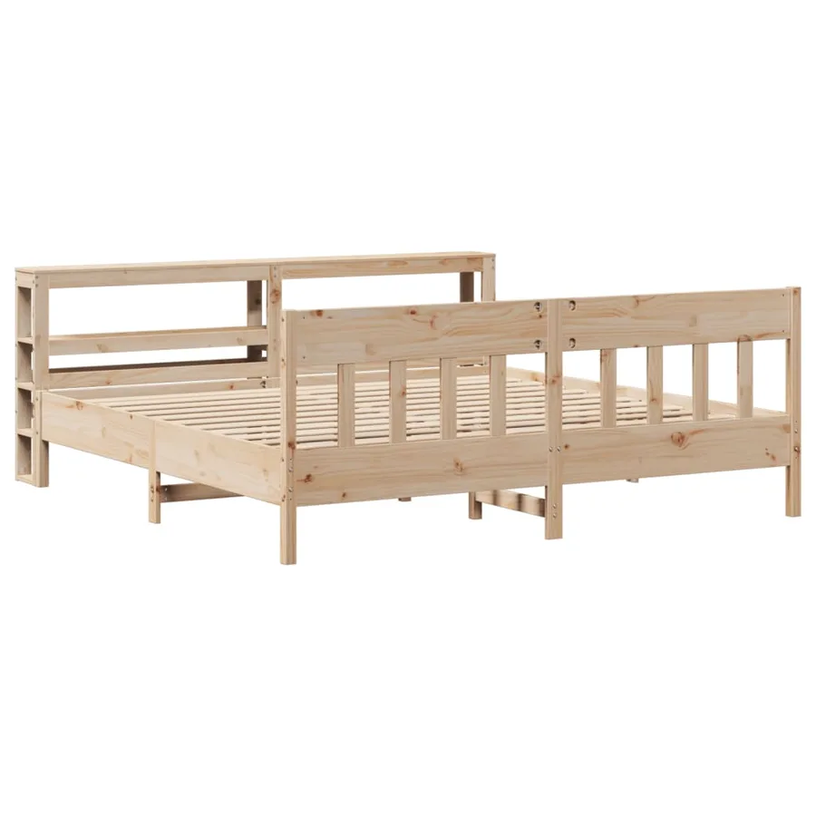 Cadre de lit sans matelas 180x200 cm bois massif de pin - 3