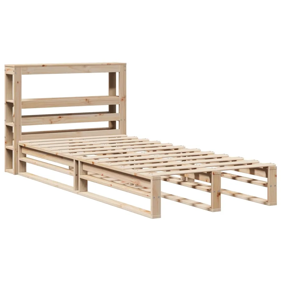 Cadre de lit sans matelas 90x190 cm bois de pin massif - 3