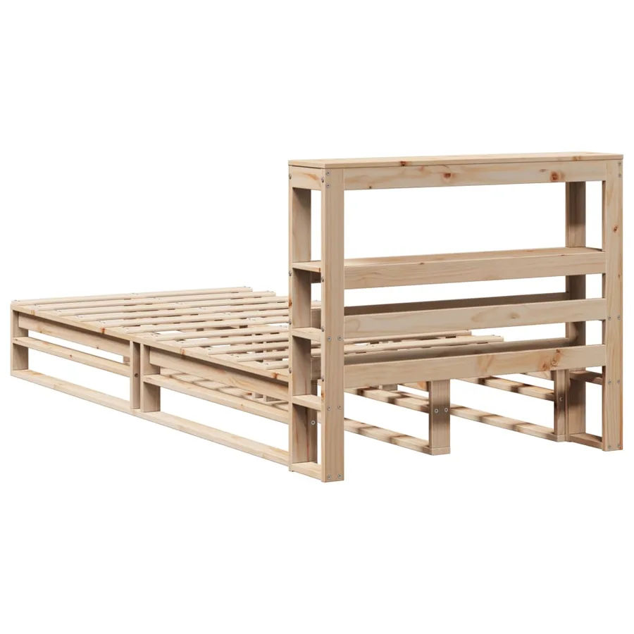 Cadre de lit sans matelas 90x190 cm bois de pin massif - 8