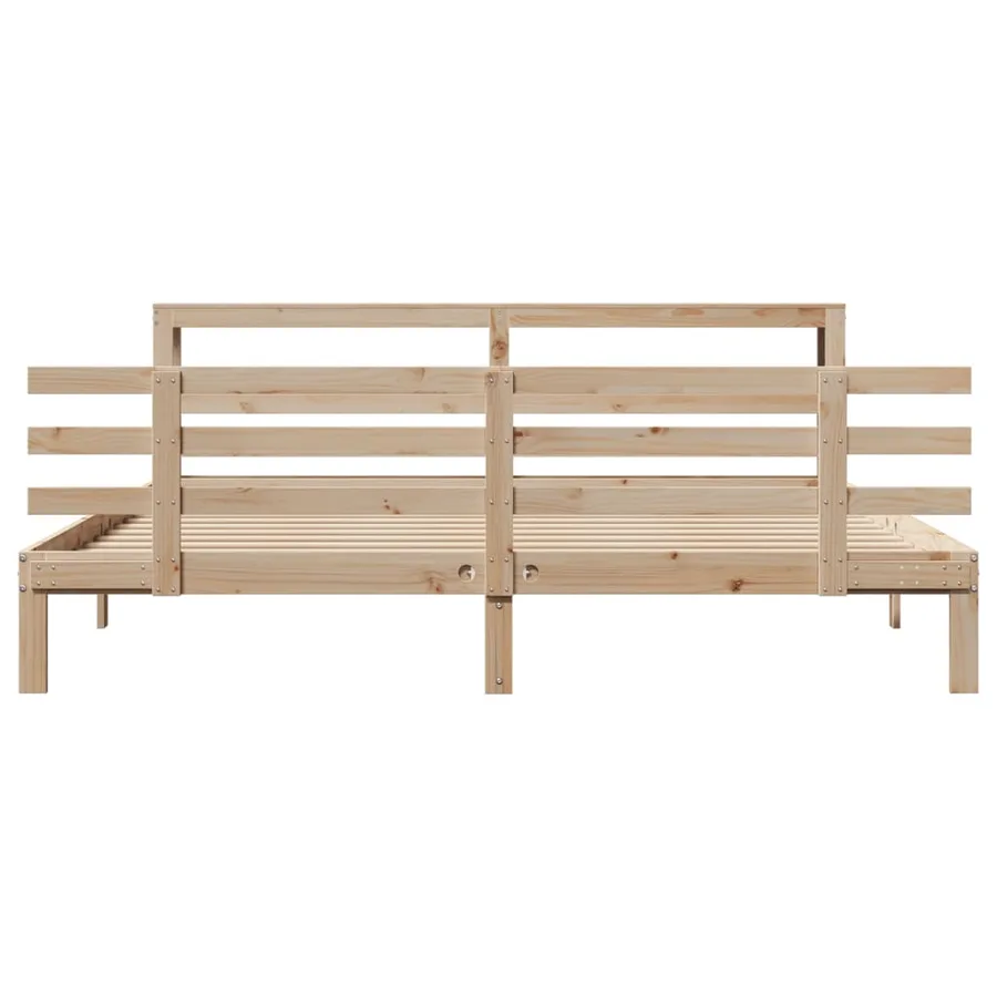 Cadre de lit avec tête de lit sans matelas 180x200 cm - 4