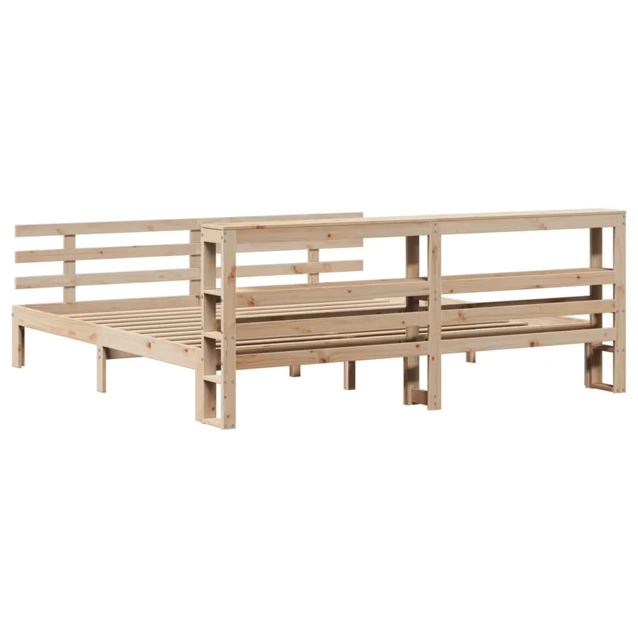 Cadre de lit avec tête de lit sans matelas 180x200 cm - 8