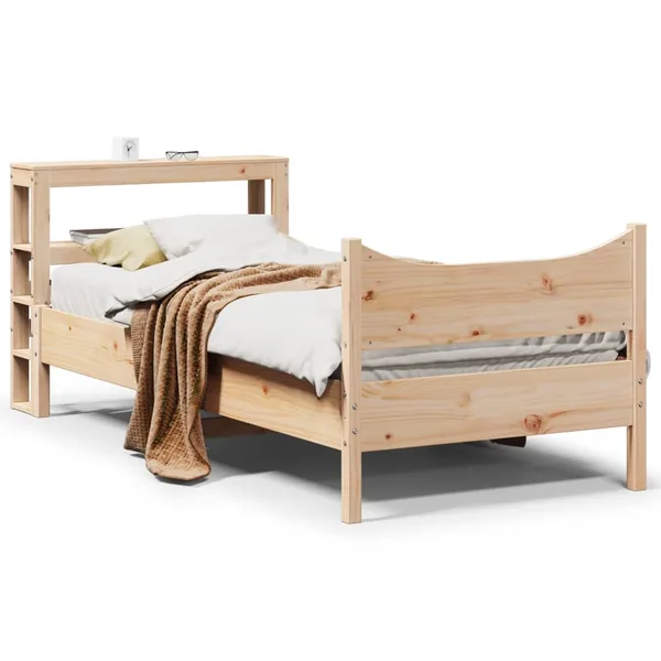Cadre de lit avec tête de lit 90x200 cm bois de pin massif