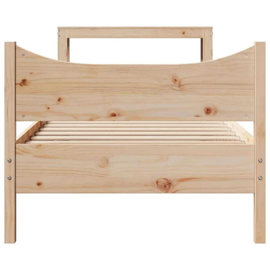 Cadre de lit avec tête de lit 90x200 cm bois de pin massif - 4