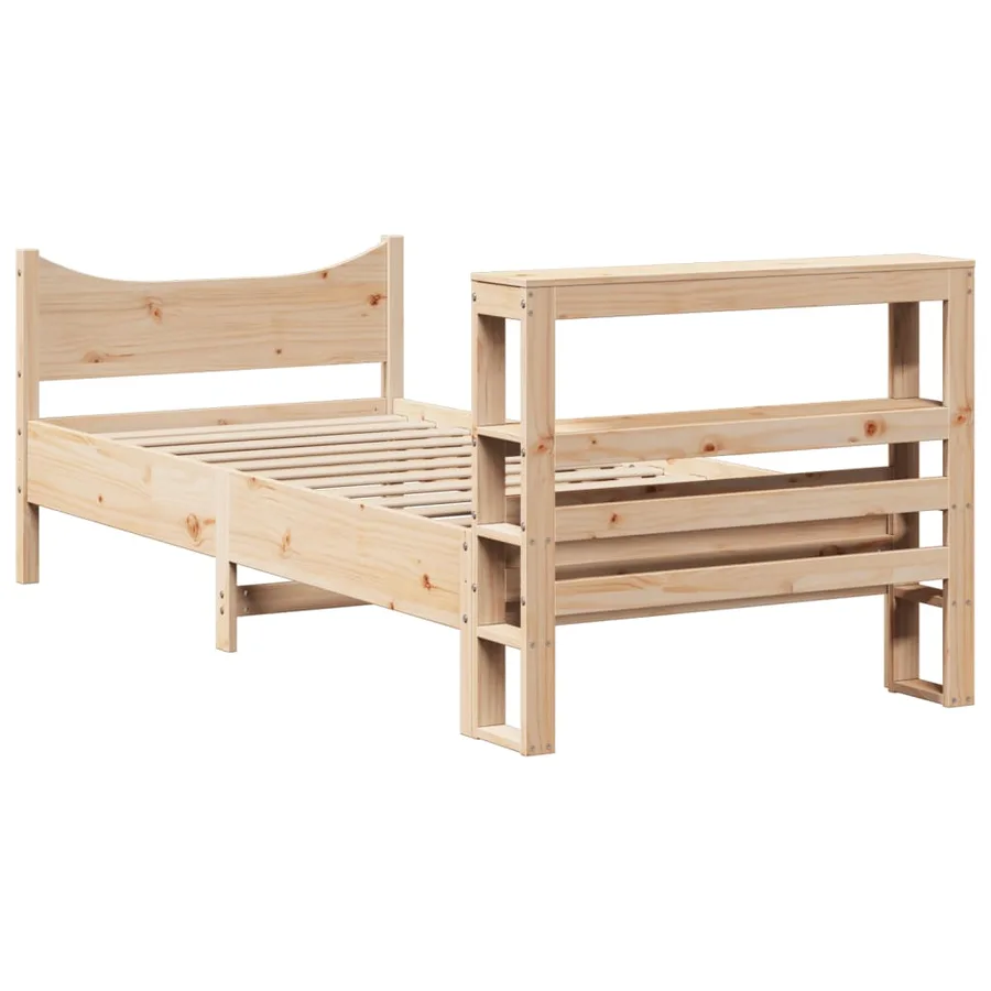 Cadre de lit avec tête de lit 90x200 cm bois de pin massif - 8