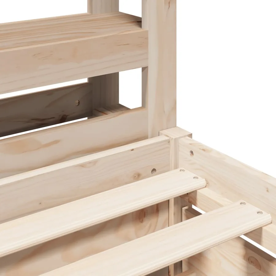 Cadre de lit sans matelas 90x190 cm bois de pin massif - 9