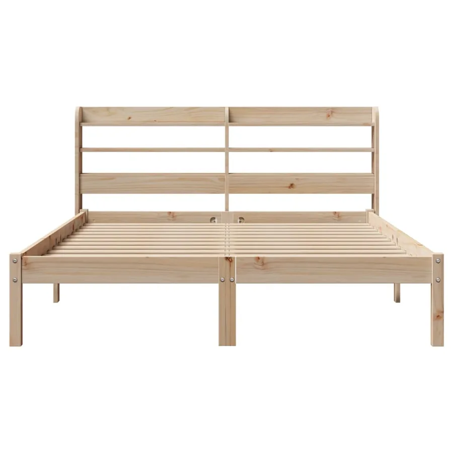 Cadre de lit sans matelas 160x200 cm bois massif de pin - 4